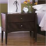 Ligna Furniture N6642 RB Avalon Two Drawer Nightstand in Rosebrown