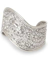 Sterling silver cuff bracelet, Siamese Elephant
