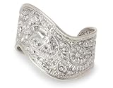Sterling silver cuff bracelet, Siamese Elephant