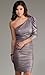 Maclaine - Knee Length One Shoulder Dress By Forplay Slate M