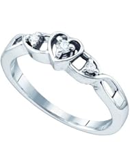 0.10CTW DIAMOND HEART RING
