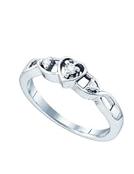 0.10CTW DIAMOND HEART RING