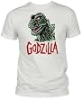 Godzilla Drawn Vintage White Mens T-shirt