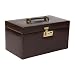 Budd Leather Small Croco Calf Treasure Chest with Top Handle