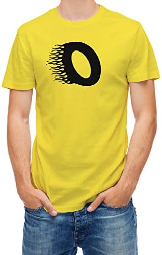 T-shirt Racing Flame Number Zero Lemon L