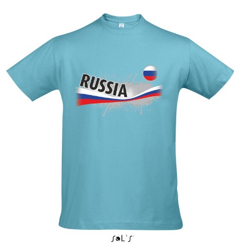Fanshirt Herren RUSSIA, Russland Ländershirt EM / WM Trikot S-XXL , Atoll blue , XL