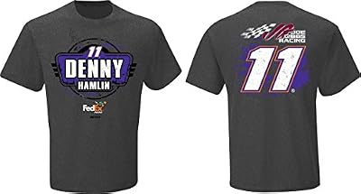 Denny Hamlin #11 NASCAR Fedex Fan Up T-Shirt-Gray