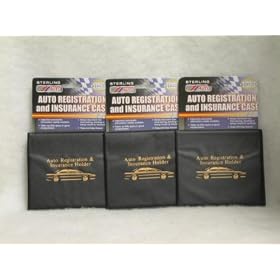 Set of 3 Car Auto Registration and Insurance Holder