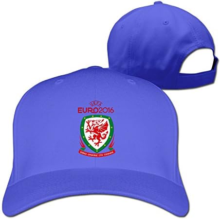 Unisex UEFA Euro Wales Adjustable Snapback Baseball Cap 100%cotton RoyalBlue One Size
