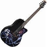 Ovation Dj Ashba Demented DJA34-BDY Acoustic-electric Guitar, Bone Daddy