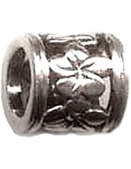 Zable (tm) Sterling Silver Plumeria Slide Bead / Charm