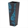 FAUX-LEATHER FLORAL VASE