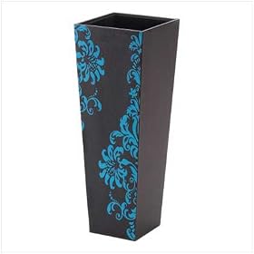 FAUX-LEATHER FLORAL VASE