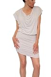 Women's Alice + Olivia Cowl Neck Drape Dress in Light Grey