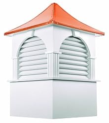 63" Handcrafted "Concord" Copper Roof Vinyl Cupola