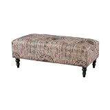 Padded Long Fabric Padded Ottoman Chair