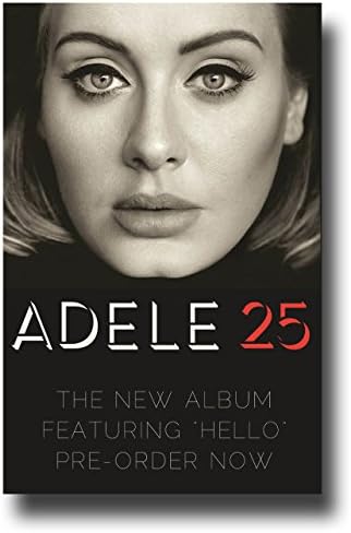 Adele Poster - Promo For 25 release 11 X 17 Inches Long Brn