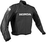 PARKER SYNERGIES OFFICIALLY LICENSED HONDA CBR BLACK LEATHER JACKET MENS