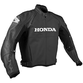 Honda CBR Leather Motorcycle Jacket Black 42
