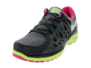 The Womens Nike Dual Fusion Run 2 Running Shoe Dark Grey/Anthracite/Volt Ice/Metallic Silver Size 8.5