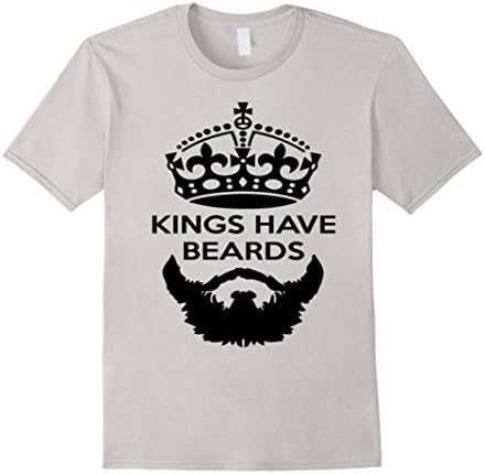 Men's kings Have Beards Tee Shirt XL Silver