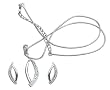 Earring and Pendant Sets Costume Jewelry with Cubic-Zirconia Gemstones Hand Engraved Indian Style