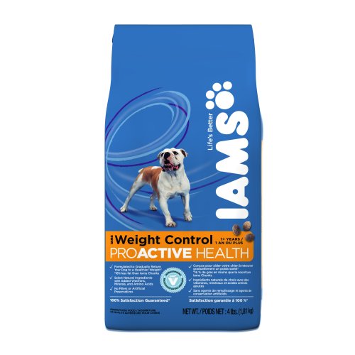 IAMS Weight Control Proactive Health Dry Dog Food, 4-Pound Bags (Pack of 5)