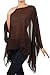 Modern Kiwi® Solid Sheer Chiffon Caftan Poncho Tunic Top