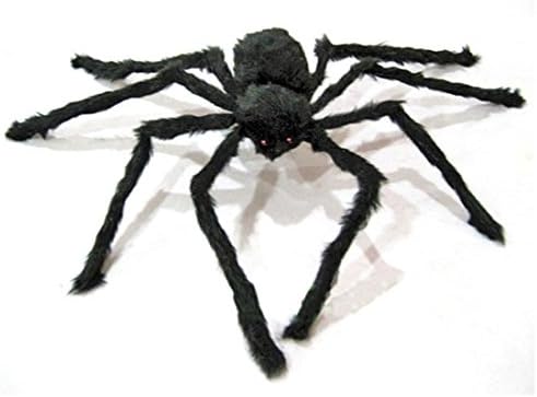 ZINKODA 75cm Plush Poseable Spider Toy Halloween Props Party Haunted House Bar KTV Decoration