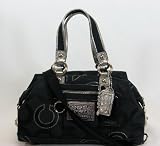 Coach Signature Poppy Lurex Duffle Satchel Bag Purse 15863 Black Reviews