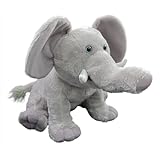 Cuddle Barn - Tusker the Talking Elephant 10" Plush Educational Toy