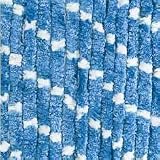 Rideau portiere chenille Bleu et blanc