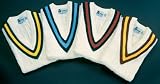 GUNN & MOORE Sweater Trimmed With Long Sleeves , S, NAVY/RED