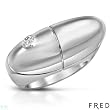 Fred! Made in France Stunning Ring with Clean H/VS Diamond Made of 18K White Gold (Size 5.5)