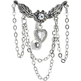 Crystalline Gothic Cross Chandelier Top Drop Belly Ring