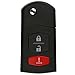 KeylessOption Flip Key Keyless Entry Remote Control Fob Combo Uncut Ignition Key Replacement 3 Button Compatible with SKE12501