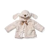 Auggie Doggie Coat with Chocolate Ribbon Bone with Rattle Inside Pocket.