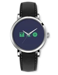 SPRAWL Aanalog Fashion Series Silver Ladies Watches of Genuine Black Leather Strap,Unique Wrist Watch for Women Girls Designed with Disc & Tapes on purple background