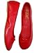 New Womens Ballerina Ballet Flats Shoes Leopard & Black (8, Red)