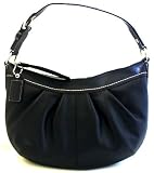Coach Soho Medium Black Leather Pleated Hobo Bag - 13730