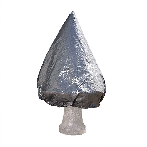 Sunnydaze Small Tiered Fountain Cover, Grey, 38 Inch High x 44 Inch Diameter