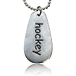 Silver Hockey SportWORD Necklace