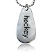 Silver Hockey SportWORD Necklace