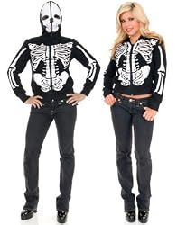 Women's XS Teen 3-5 Skeleton Costume Hoodie Sweatshirt