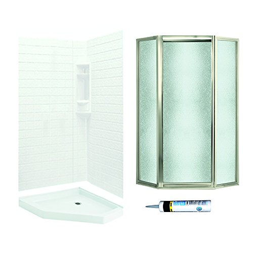 _ Swanstone VNP3636010SD36NO Veritek Tiled NeoAngle Shower Kit 36Inch x 72Inch with Framed