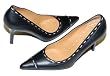 BCBG MAXAZRIA Women's Black Leather Shoes Pumps
