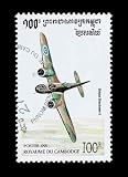 Cambodian Mail Stamp Featuring an Raf Bristol Blenheim Aircraft - 24