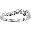 14K White Gold Diamond Journey Ring - 0.50 Ct.