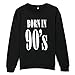 Halife Women's Cute Cat Face and Meow Letter Print Lightweight Sweatshirt