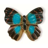 Siro Designs 72-120 Butterflies 42MM Themed Knob - Brown/Blue/Red